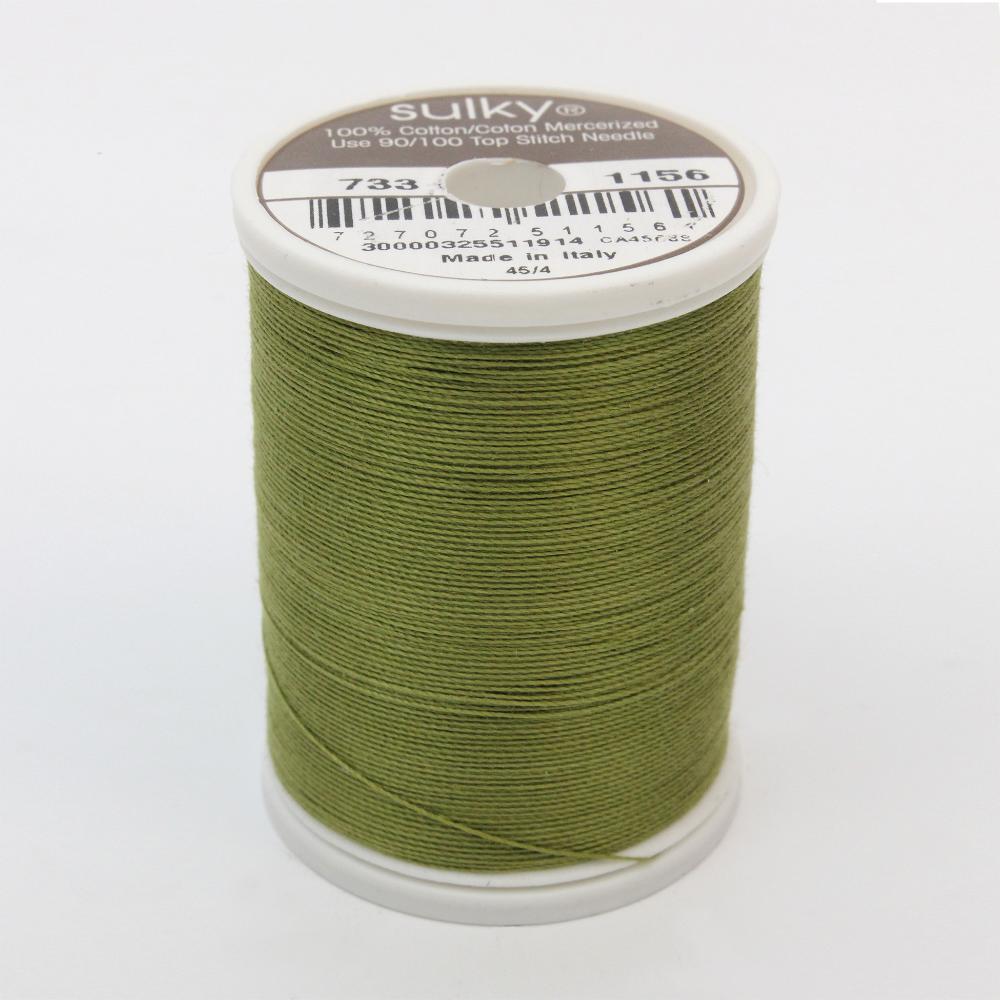 SULKY Cotton Solid Colour 30wt Thread 457m - Light Army Green