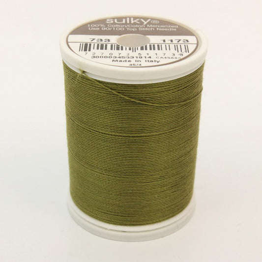 SULKY Cotton Solid Colour 30wt Thread 457m - Medium Army Green