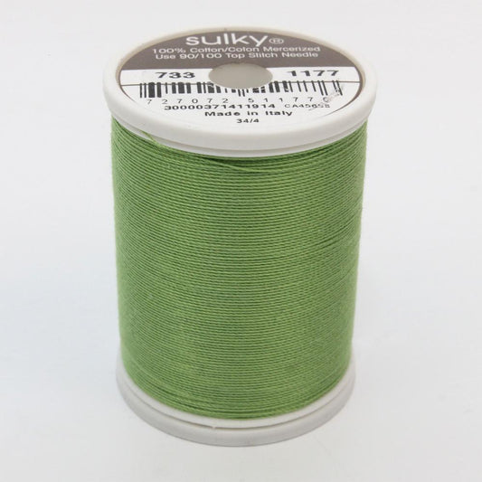 SULKY Cotton Solid Colour 30wt Thread 457m - Avocado