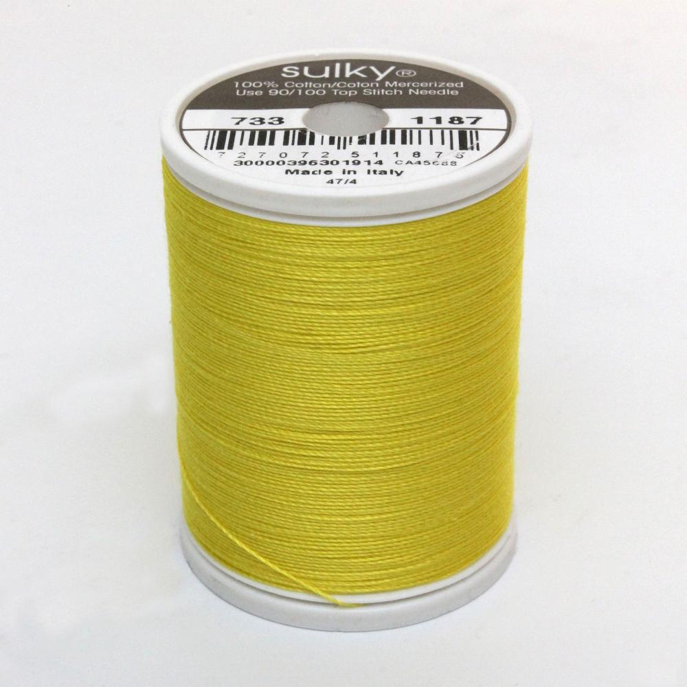 SULKY Cotton Solid Colour 30wt Thread 457m - Mimose Yellow