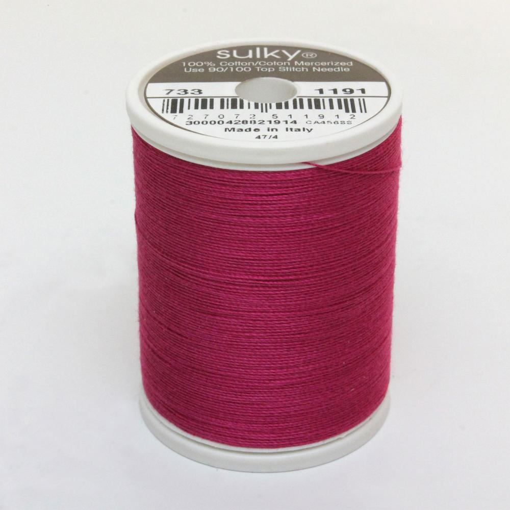 SULKY Cotton Solid Colour 30wt Thread 457m - Dark Rose