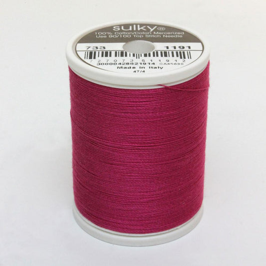SULKY Cotton Solid Colour 30wt Thread 457m - Dark Rose