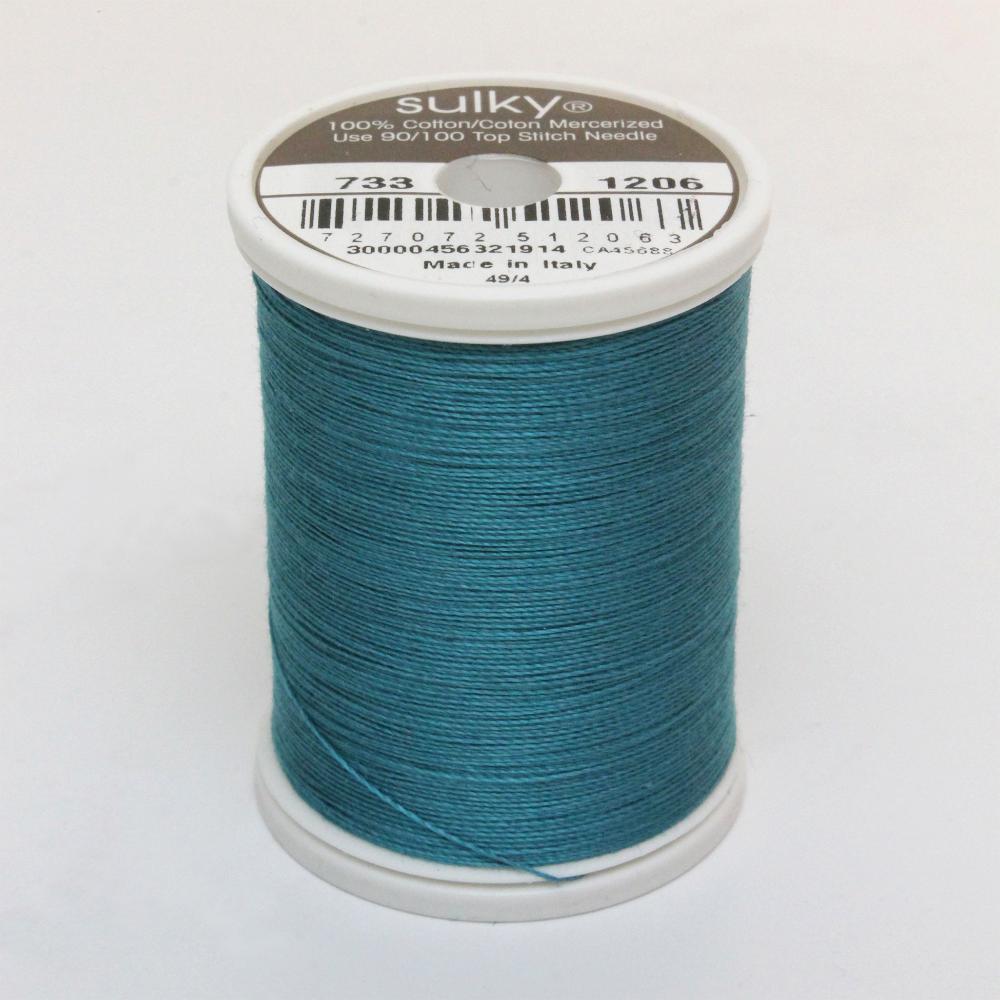 SULKY Cotton Solid Colour 30wt Thread 457m - Dark Jade
