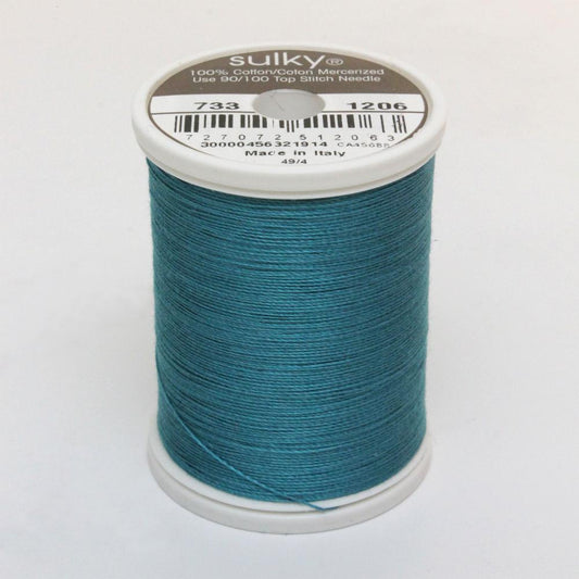 SULKY Cotton Solid Colour 30wt Thread 457m - Dark Jade