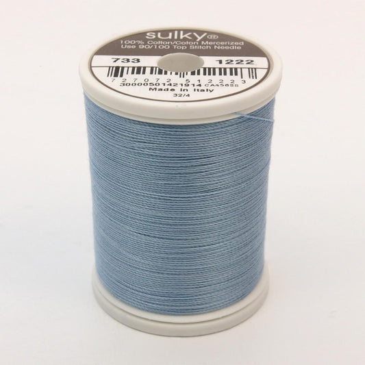 SULKY Cotton Solid Colour 30wt Thread 457m - Light Baby Blue