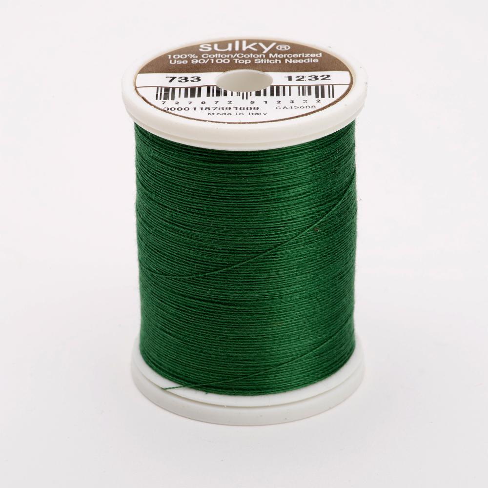 SULKY Cotton Solid Colour 30wt Thread 457m - Classic Green