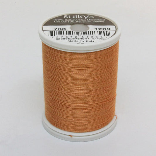 SULKY Cotton Solid Colour 30wt Thread 457m - Apricot