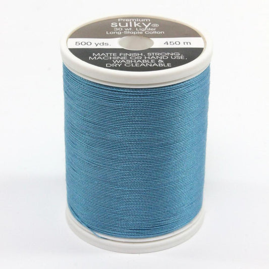 SULKY Cotton Solid Colour 30wt Thread 457m - Bright Peacock
