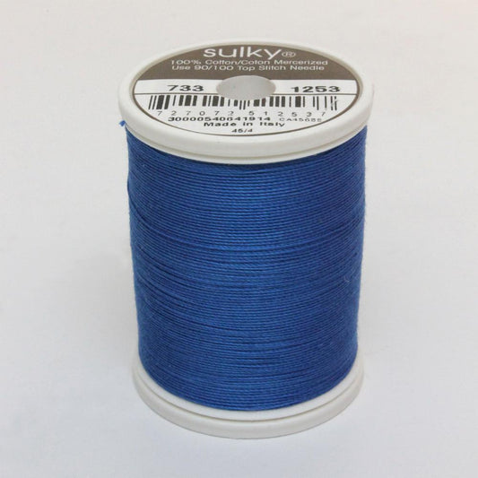 SULKY Cotton Solid Colour 30wt Thread 457m - Dark Sapphire