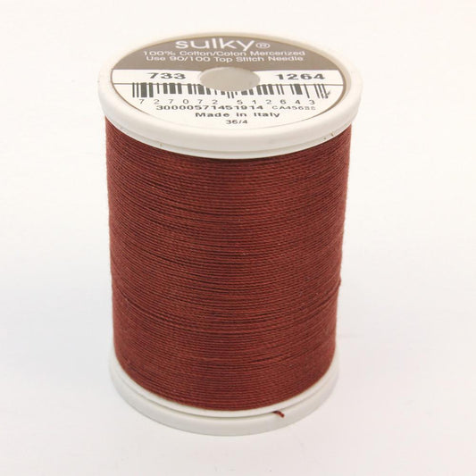 SULKY Cotton Solid Colour 30wt Thread 457m - Cognac