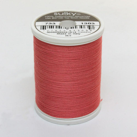 SULKY Cotton Solid Colour 30wt Thread 457m - Watermelon