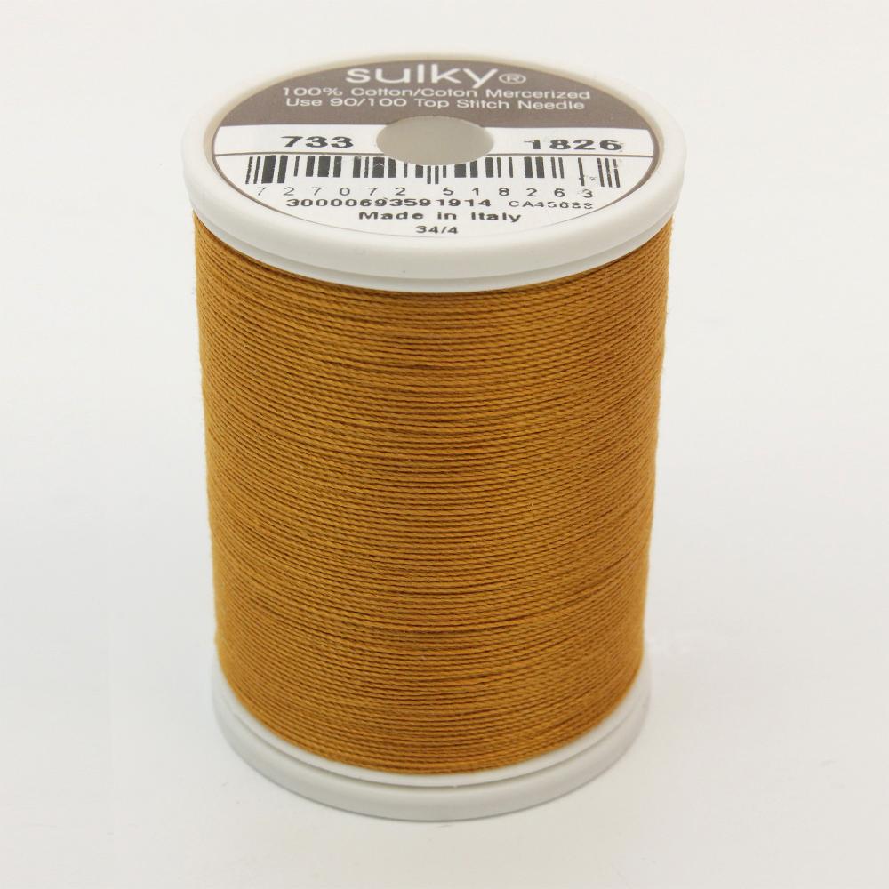 SULKY Cotton Solid Colour 30wt Thread 457m - Galley Gold