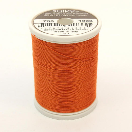 SULKY Cotton Solid Colour 30wt Thread 457m - Pumpkin Pie