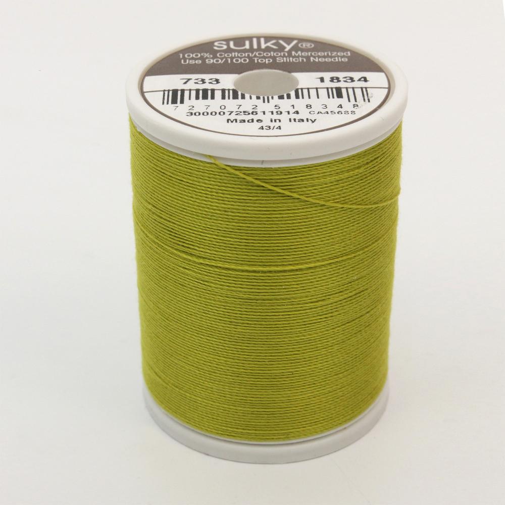 SULKY Cotton Solid Colour 30wt Thread 457m - Pea Soup