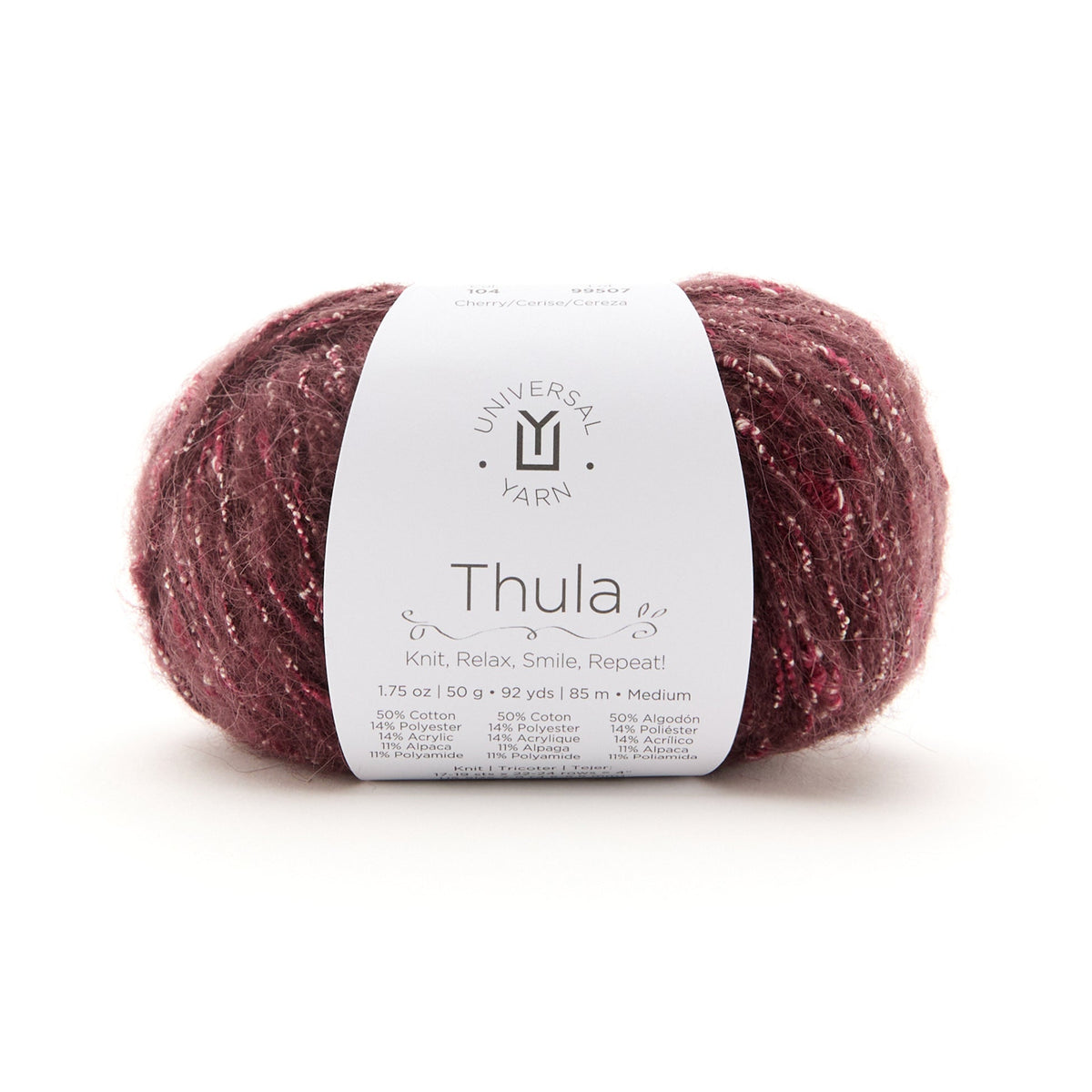 UNIVERSAL Thula #1805 Yarn - 50g - Medium Weight 4 - 85m (92yds) - Cherry