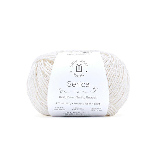 UNIVERSAL Serica #1898 Yarn - 50g - Light 3 - 125m (136yds) - Albus