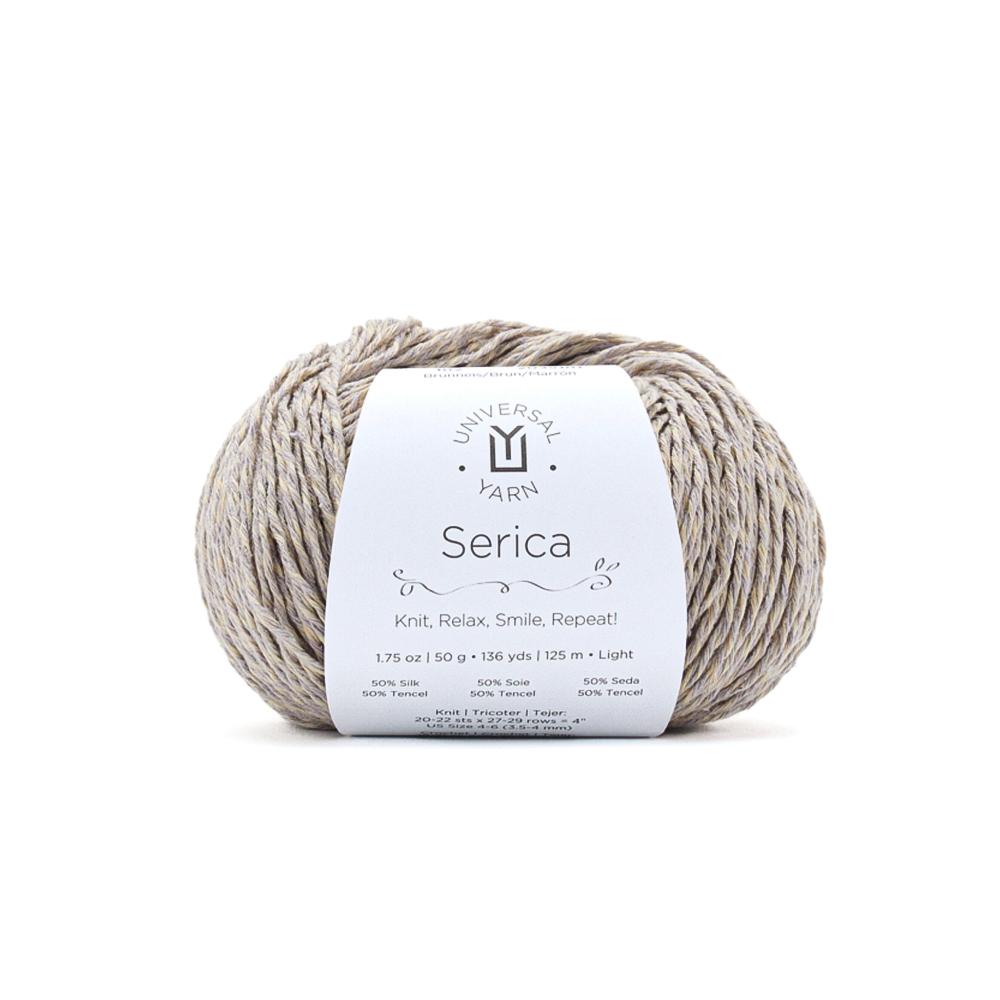 UNIVERSAL Serica #1898 Yarn - 50g - Light 3 - 125m (136yds) - Brunneis