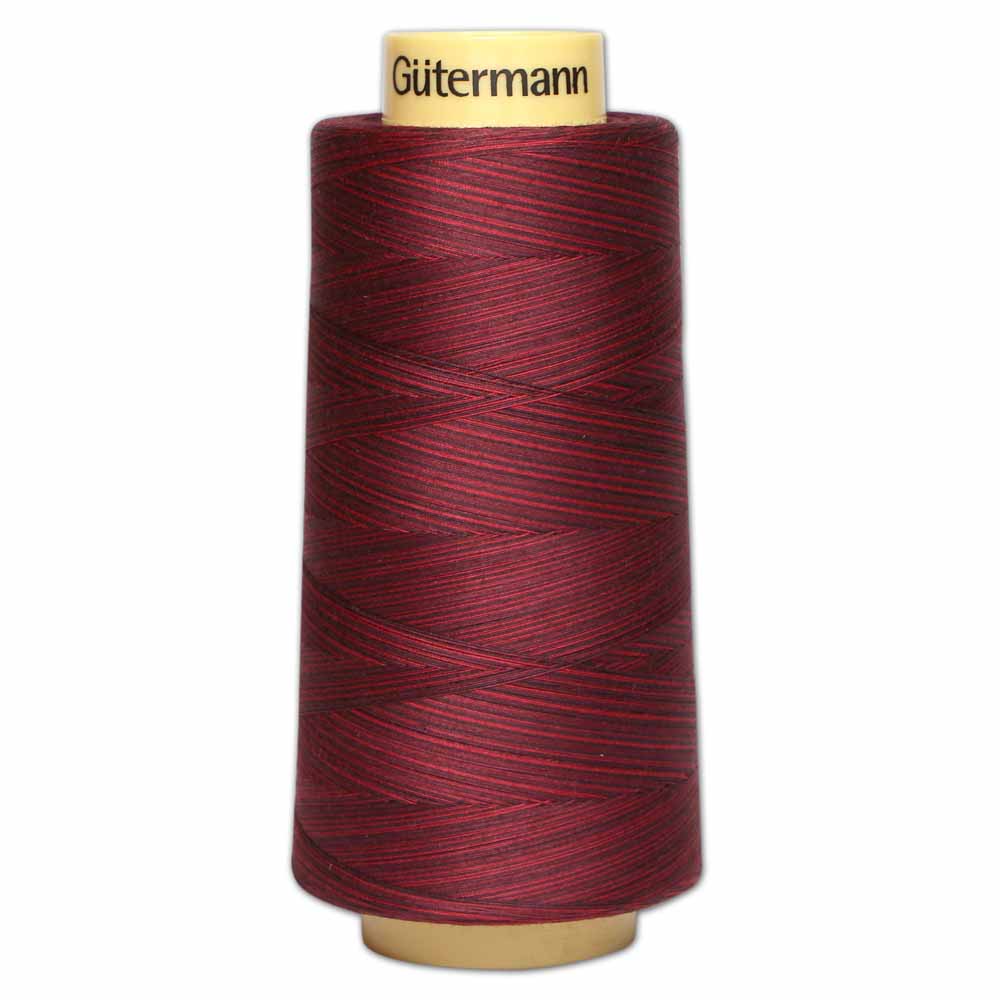 GÜTERMANN Variegated Cotton 50wt Thread 3000 m - Berry Berry