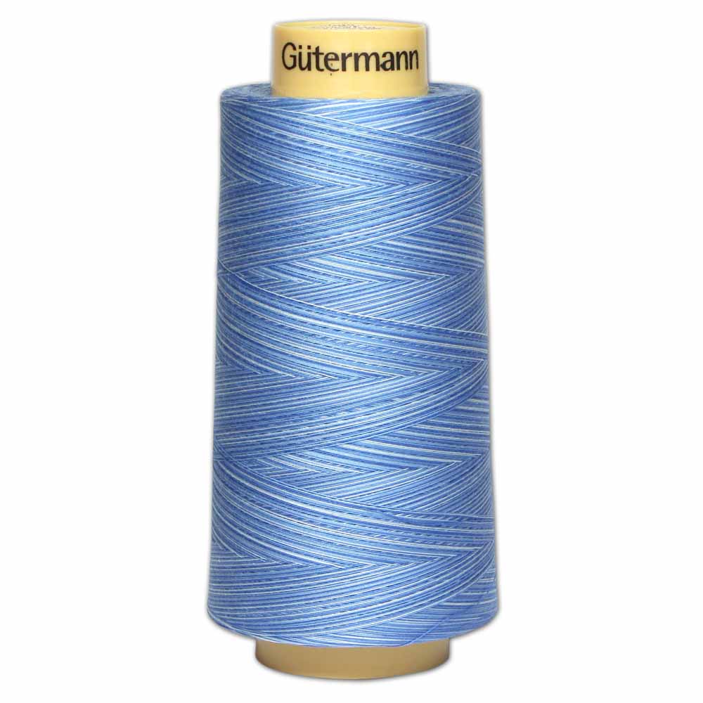 GÜTERMANN Variegated Cotton 50wt Thread 3000 m - Blue Awakening