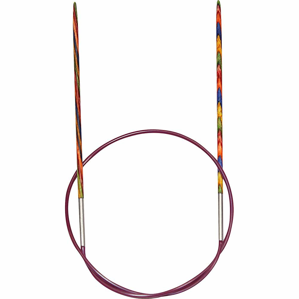 KNIT PICKS Rainbow Wood Circular Knitting Needles 80 cm (32 in.) - 2.5 mm