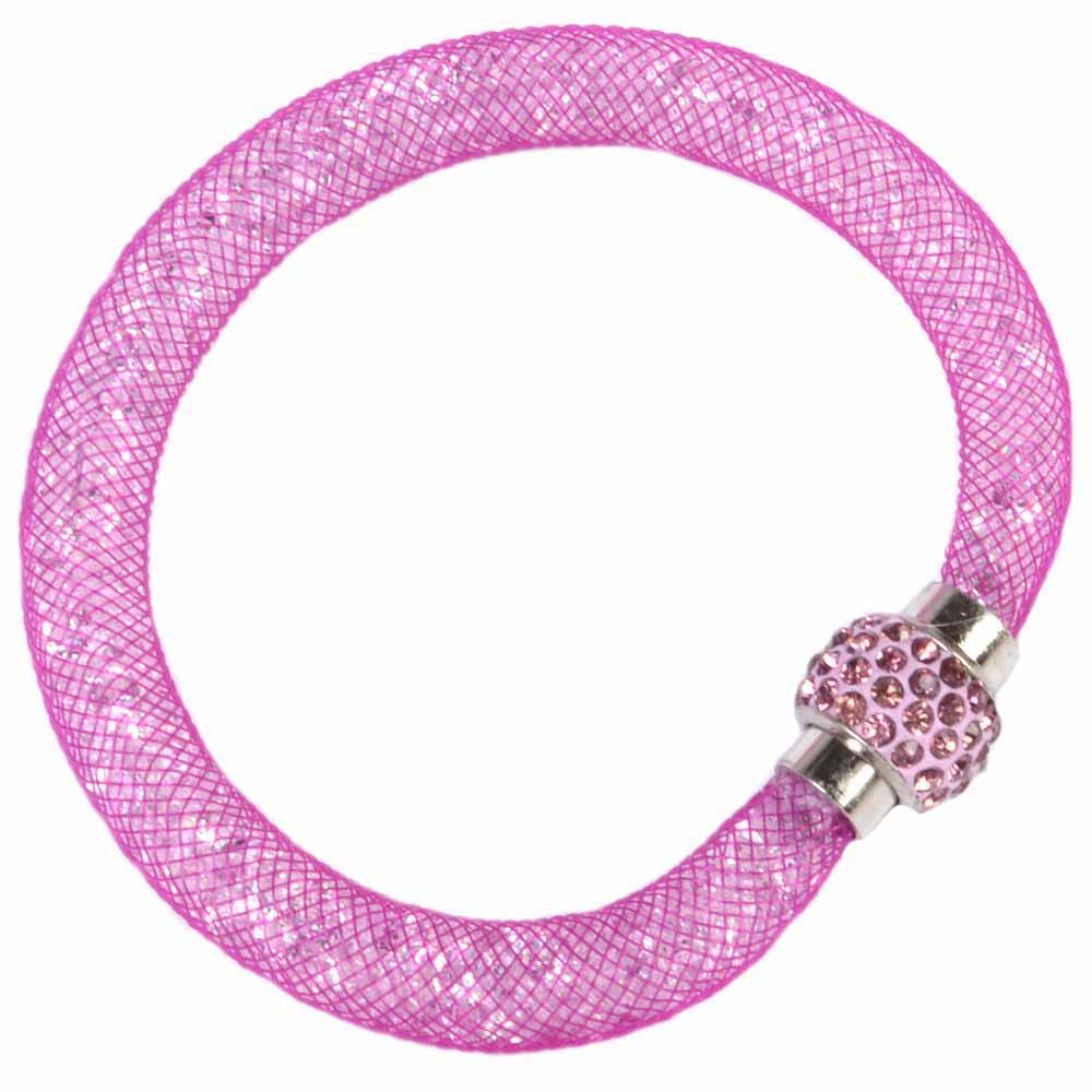 DRESS IT UP Dark Pink Mesh Bracelets