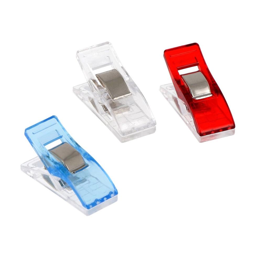 BOHIN Magic Clips Small - 100 pcs (Blue/White/Red)