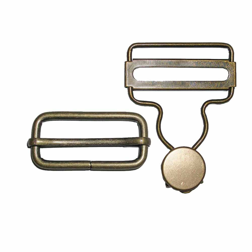 ELAN Overall Set with Slider - 38 mm (1 1/2 in.) - Antique Brass