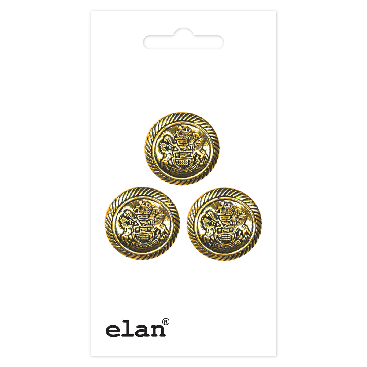 ELAN Shank Button 18 mm (3/4 in), 3 Count