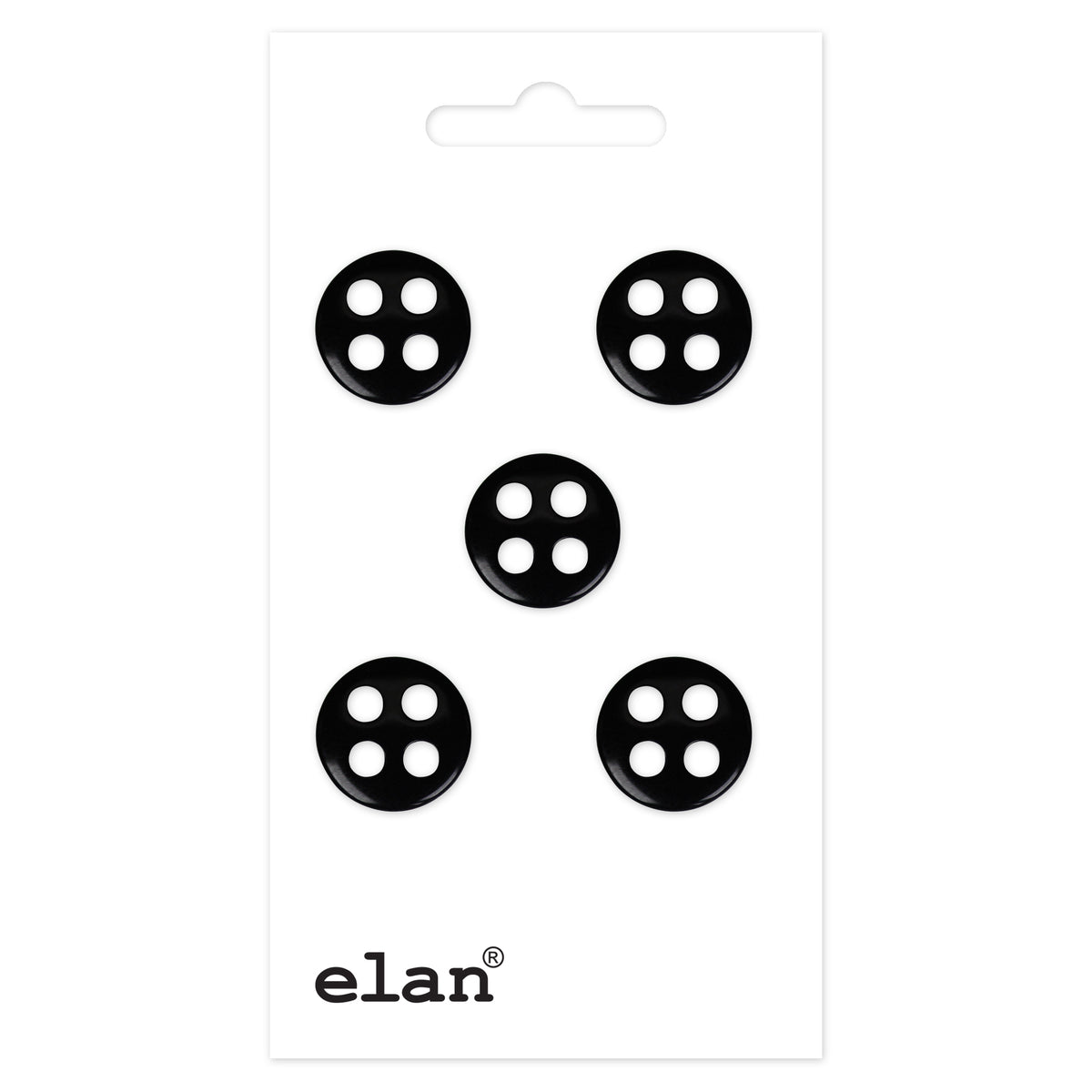 ELAN 4-Hole Button 12 mm (1/2 in), 5 Count