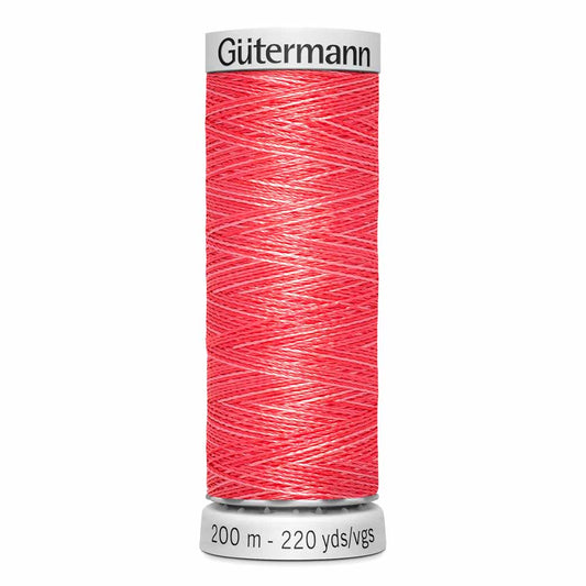 GÜTERMANN Dekor Rayon Thread 200 m - Variegated Ruby Red